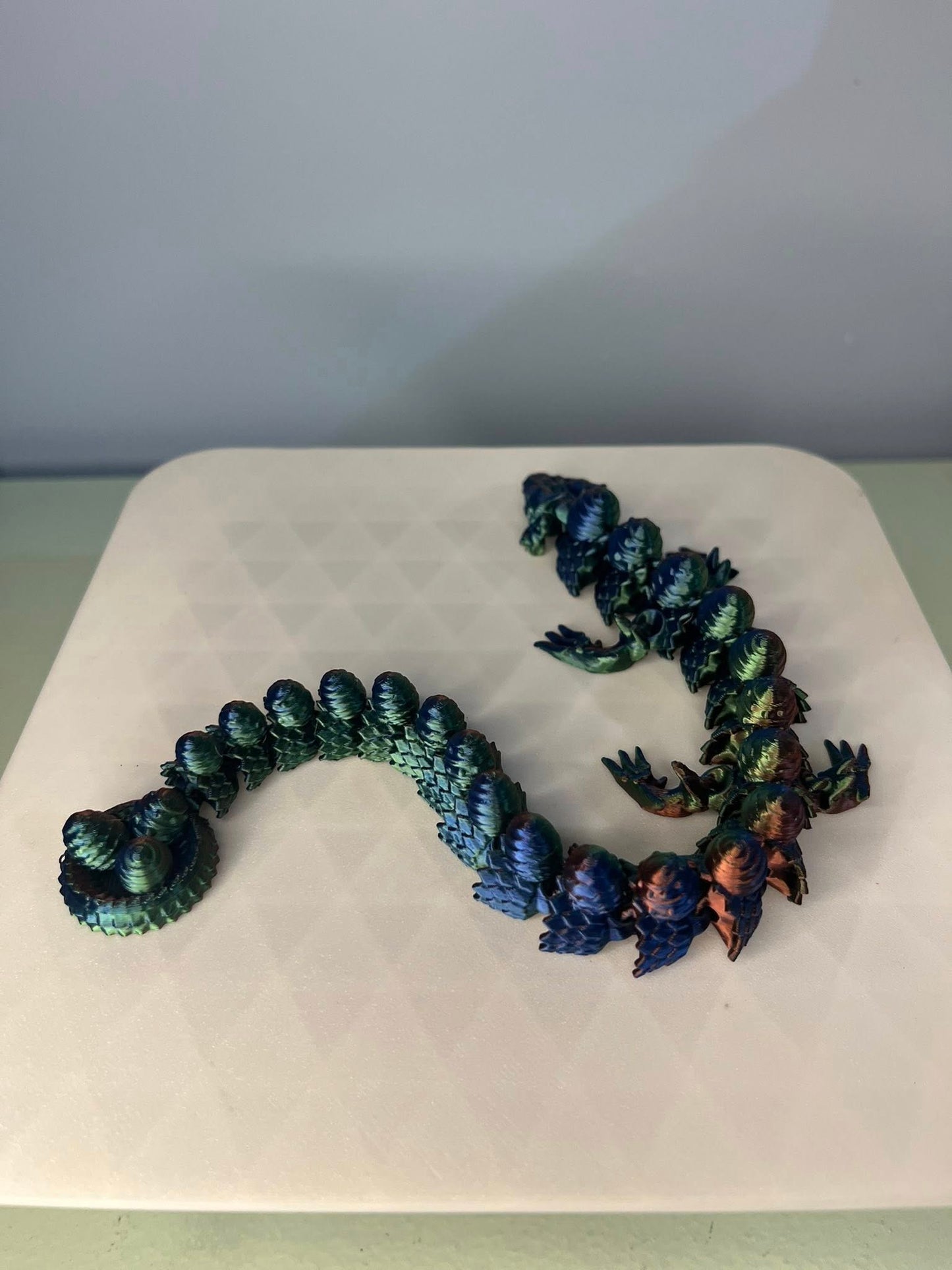 Easter Egg Spine Dragon – Articulated 3D Printed Flexi Dragon with Egg Nest Tail