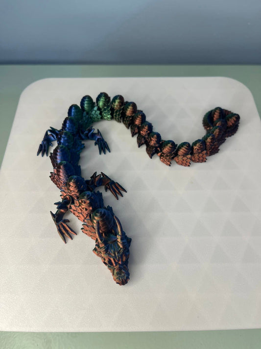 Easter Egg Spine Dragon – Articulated 3D Printed Flexi Dragon with Egg Nest Tail