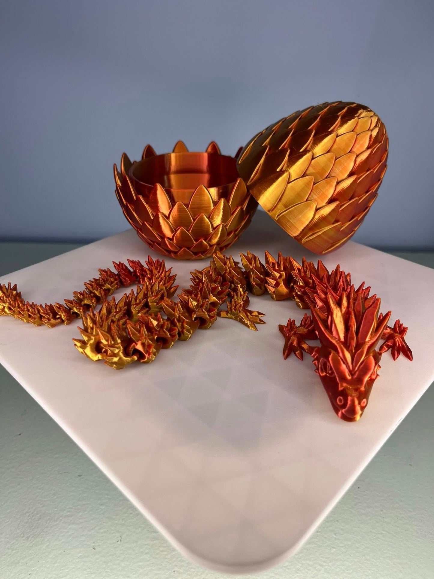 Red & Gold Dragon Egg with Flexi Dragon