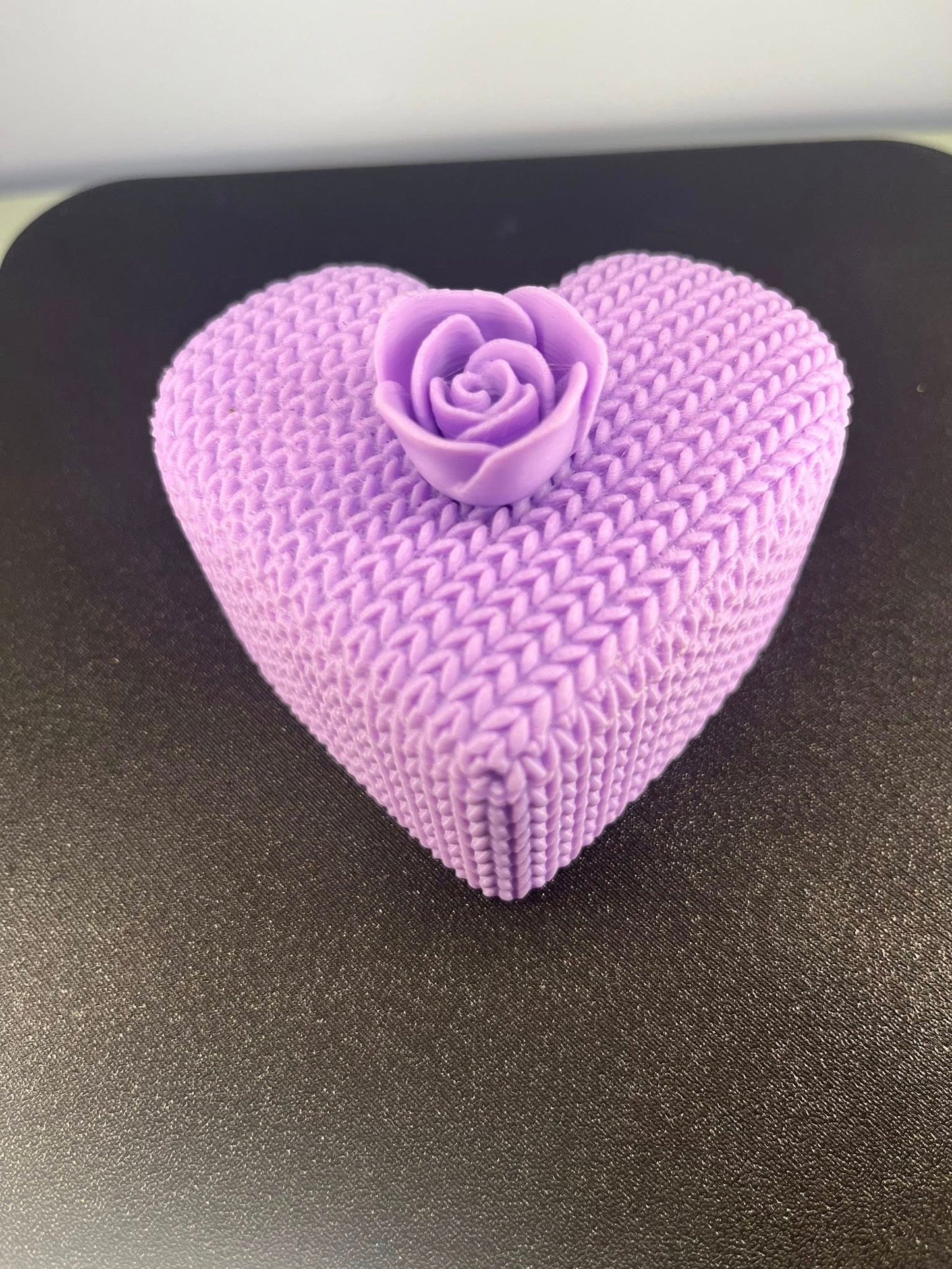 Rose Heart Ring Box – Romantic 3D Printed Jewelry Gift Box